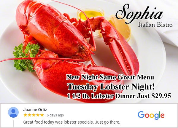 Tuesday Lobster Night Tuesday Lobster Night